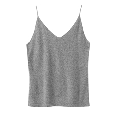 2025百搭时尚简约细绳吊带针织衫，女装T恤，举月羊绒