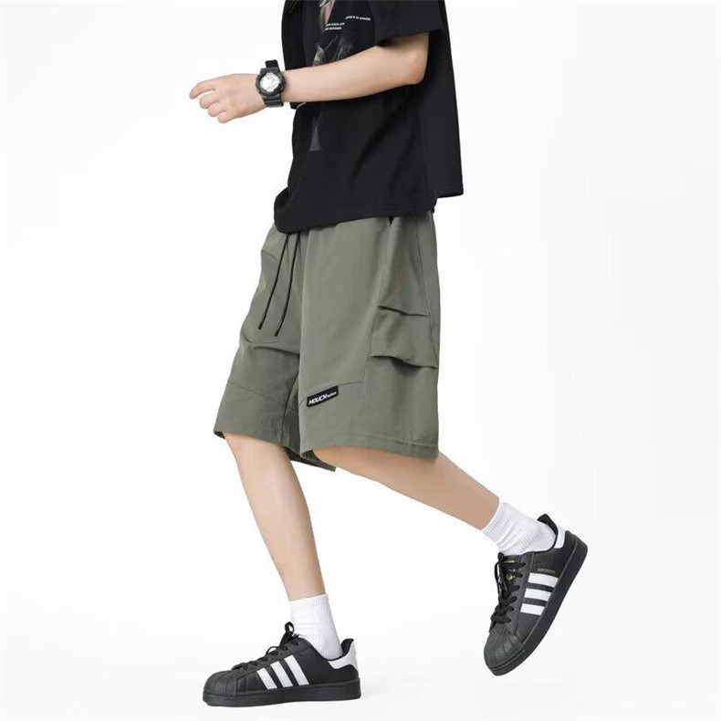 黑色短裤男夏新款冰丝速干工装五分裤男士胖子大码男装K6384-P33，男装牛仔裤，星座412-3