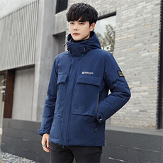 外贸夹克工装羽绒服短款派克服男士冬季连帽韩版外套YR3315-p120，男装羽绒服，星座1210A