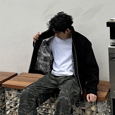 两千件现货到！黑色男模图W2501高品质呢子夹克，男装夹克，电商C313