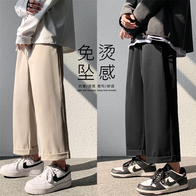 春上新2022休闲穿搭潮流舒适九分裤新款百搭长裤  K233-特批：22图片