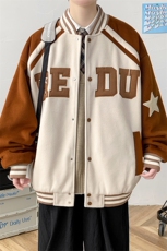 冬款港风加棉加厚百搭棉衣外套毛巾绣棒球服男士8133-P120控价158，男装棉衣，电商A441-1