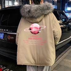 MM48184-P130冬季大毛领棉衣男士大码加厚棉袄男棉服，男装棉衣，电商A040