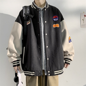 WASSUP HAPPY美式街头棒球服男春秋季2025新款潮牌外套青少年夹克图片