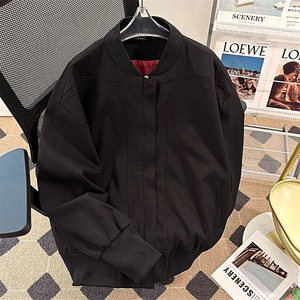美式棒球服外套秋季痞帅高级感工装飞行员立领夹克男生WL913-p70图片