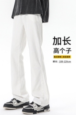加长版裤子男高个子185cm110牛仔裤微喇直筒休闲KZ002P55加绒P65，男装牛仔裤，电商B312