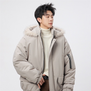 自家图有视频 复古加绒毛领外套棉衣新款连帽派克棉服M2572p95图片