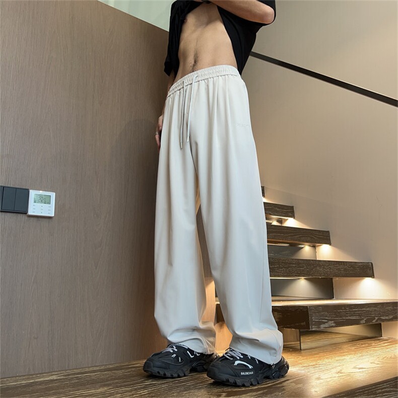 XZ-221-5/K969/P35/夏季薄款直筒阔腿凉感冰丝休闲裤,男装休闲裤,星座221-5