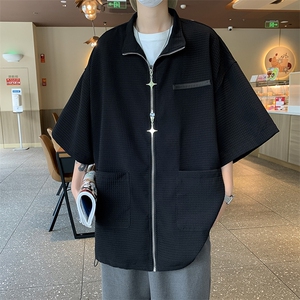 夏季新款潮牌ins休闲宽松衬衣慵懒百搭潮流衬衫男 现货W8172-P33图片