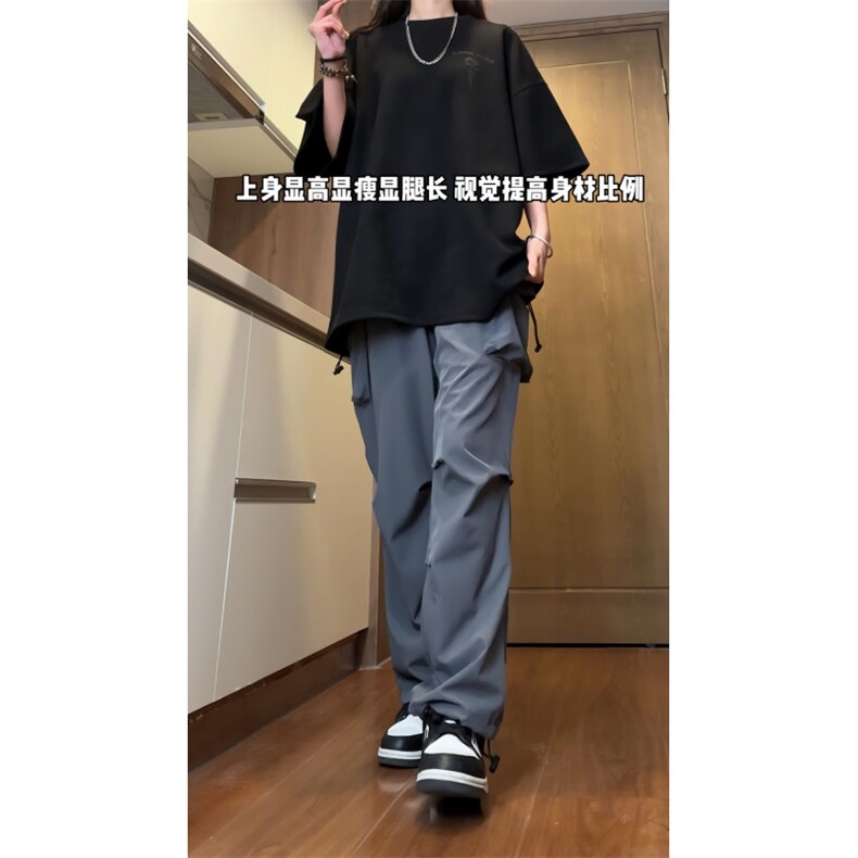 伞兵裤抽绳束脚卫裤梭织运动工装裤SK259P48,男装休闲裤,星座1116-2