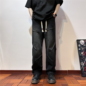 k1077-p55-控78  现货宽松拉链cleanfit牛仔裤马丁靴黑暗图片