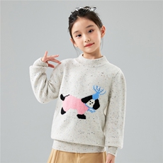优质女童针织衫秋冬新款小女孩洋气打底男童提花儿童羊毛上衣衣，童装儿童羊毛衫，初丹羊绒童装