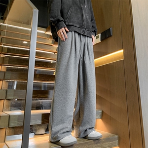 8XL-M特大码工装加绒裤男纯色宽松裤卫裤休闲基础款K995P65图片