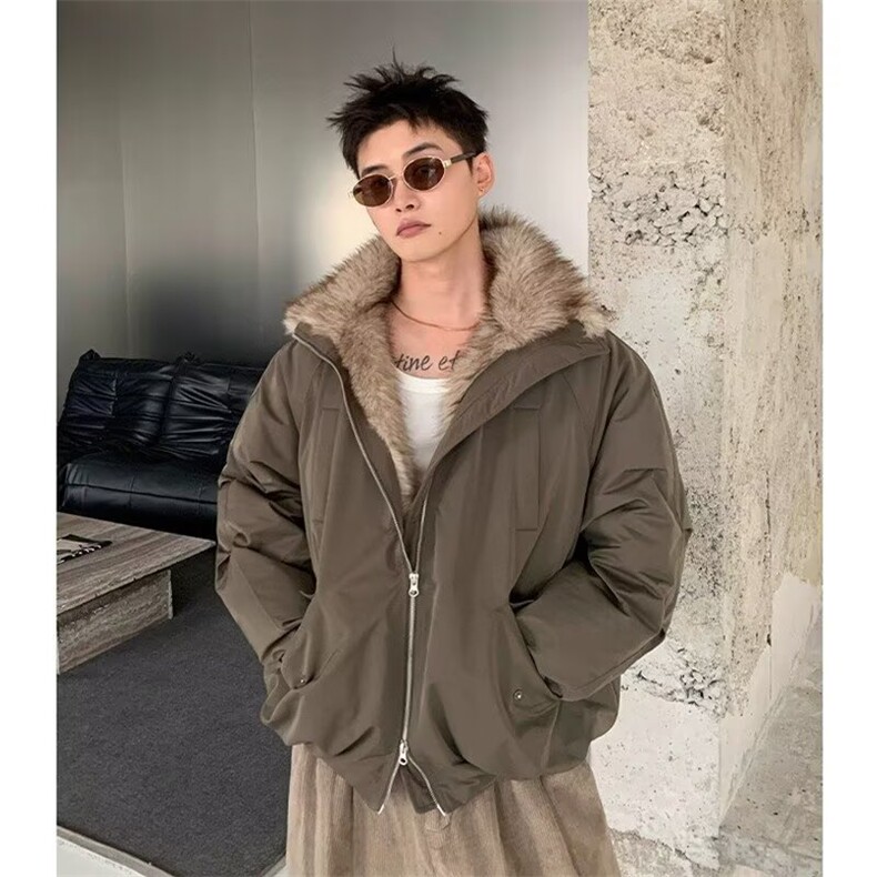 美式座山雕cleanfit飞行夹克男女哈灵顿短款毛领巴恩风工装外套潮,男装夹克,星座506A
