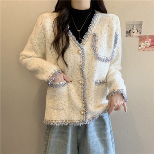 小香风短款外套女新款法式高级感毛衣针织开衫上衣MY015-85图片