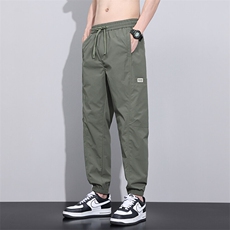 夏季薄款冰丝休闲裤男士束脚运动裤2026新款宽松九分裤Z9823-P45，女装休闲裤，星座509