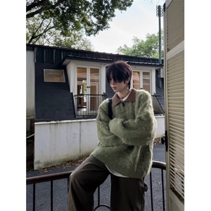 JY435-P66 高级感鹿毛绒针织衫毛衣男女简约图片