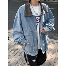 春秋痞帅外套男ins高街潮牌港风日系潮流宽松夹克JK02575-P78，男装夹克，星座308B-2