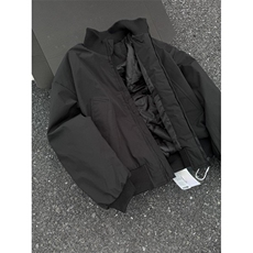 现货26春装美拉德立领飞行夹克纯色复古廓形高街棒球服外套，男装夹克，电商A486-1