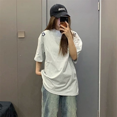 万针全刺绣工艺抖音得物高品质260克重磅纯棉双纱美式高街短袖T恤，男装T恤，电商A486