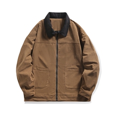 潮流休闲大码宽松情侣灯芯绒平绒拼色夹克J7198-P47【特价】，男装夹克，电商A007