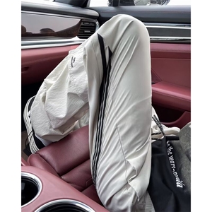 条纹速干工装裤男夏季新款美式高街vibe阔腿宽松休闲裤B8600-p42图片
