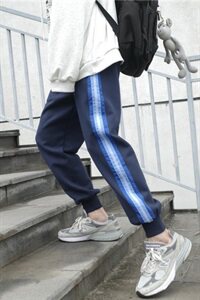 针织裤男卫裤宽松韩版潮流束脚休闲裤 202-7-G图片