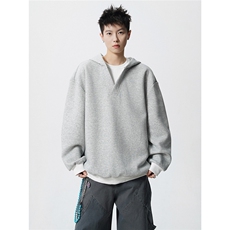 MW2527-特P55控9854棉46聚酯连帽假两件POLO情侣卫衣宽松外套男，男装Polo衫，电商B370