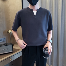 夏打底衫纯色百搭纯色圆领T恤短袖社会小伙A236-82558-特P38，男装T恤，电商A236