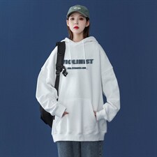 2024春季新款美式字母印花简约休闲宽松连帽卫衣潮W258P35控58，男装卫衣，A247A