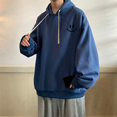 纯棉连帽卫衣男大码运动帽衫宽松薄WY2204-P35加绒款-P40，男装卫衣，电商A040
