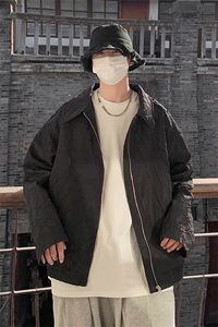 美式港风夹克男女大码M-5XL夹克男情侣百搭外套男JK8742P75控108图片