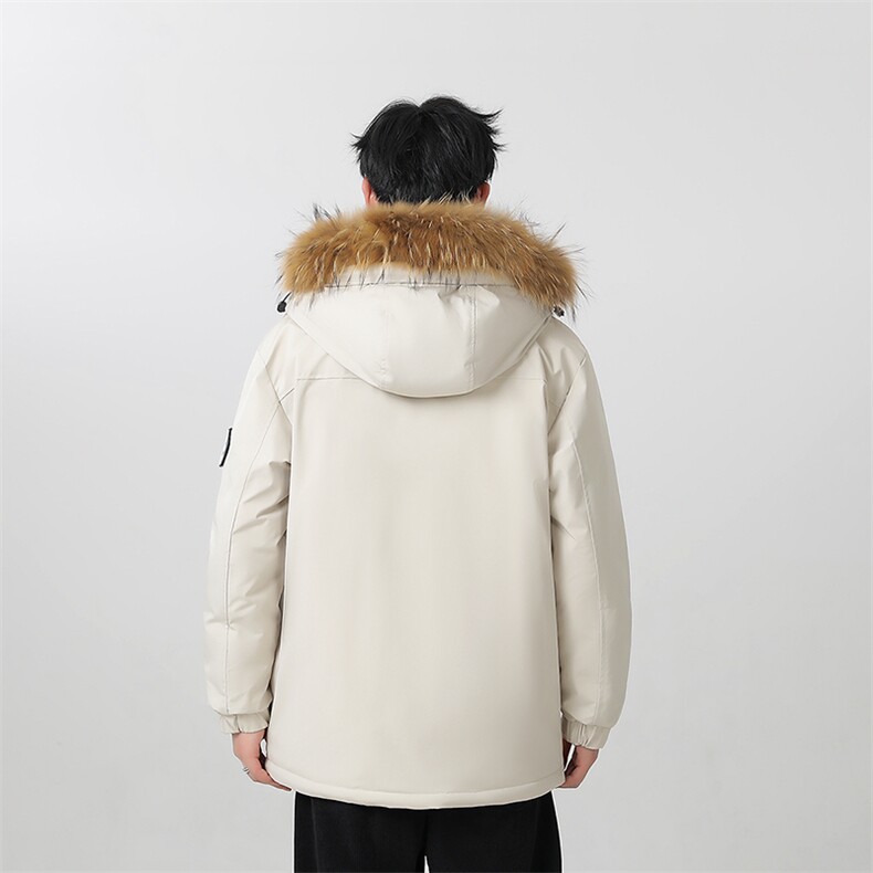 主推款：时尚连帽户外运动大码90白鸭绒羽绒服得物二开保暖外套潮,男装羽绒服,星座210-5(原414-2)