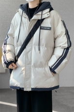 棉服男冬季新款港风宽松假两件连帽棉衣MF8587-特P78，男装棉衣，星座214-3