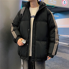 港风潮牌新款织带连帽可拆卸棉服潮流保暖棉衣M088-P85控129，男装棉衣，星座717