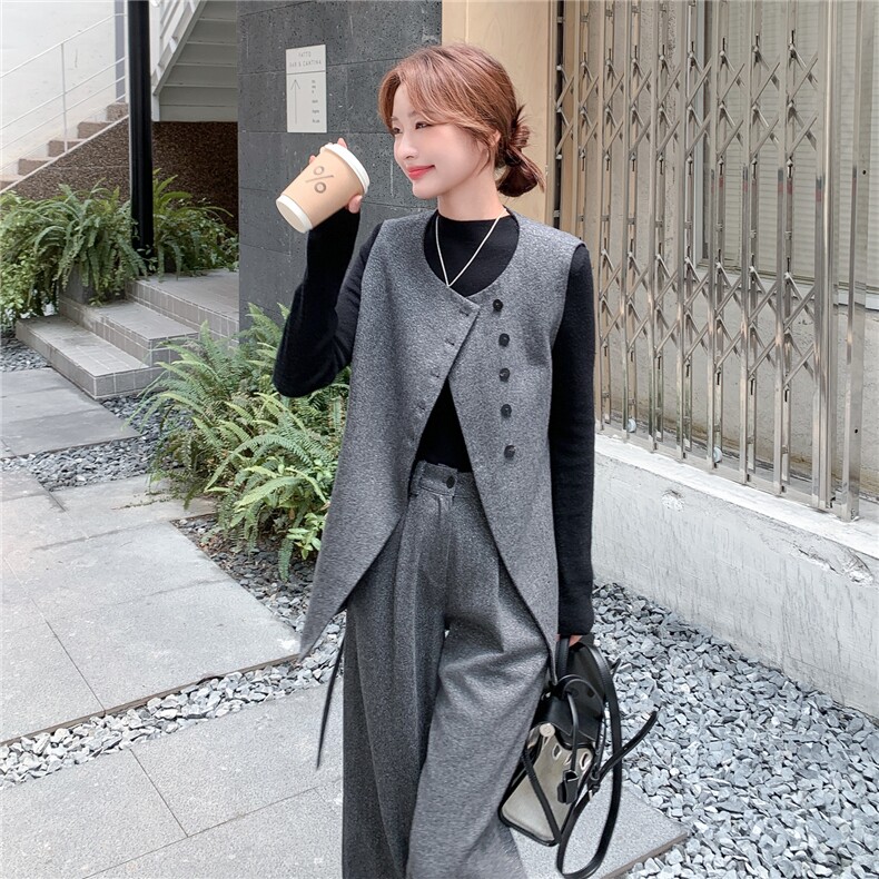 秋季阔腿裤马甲时尚两件套女,女装套装/套裙,秋水欣儿
