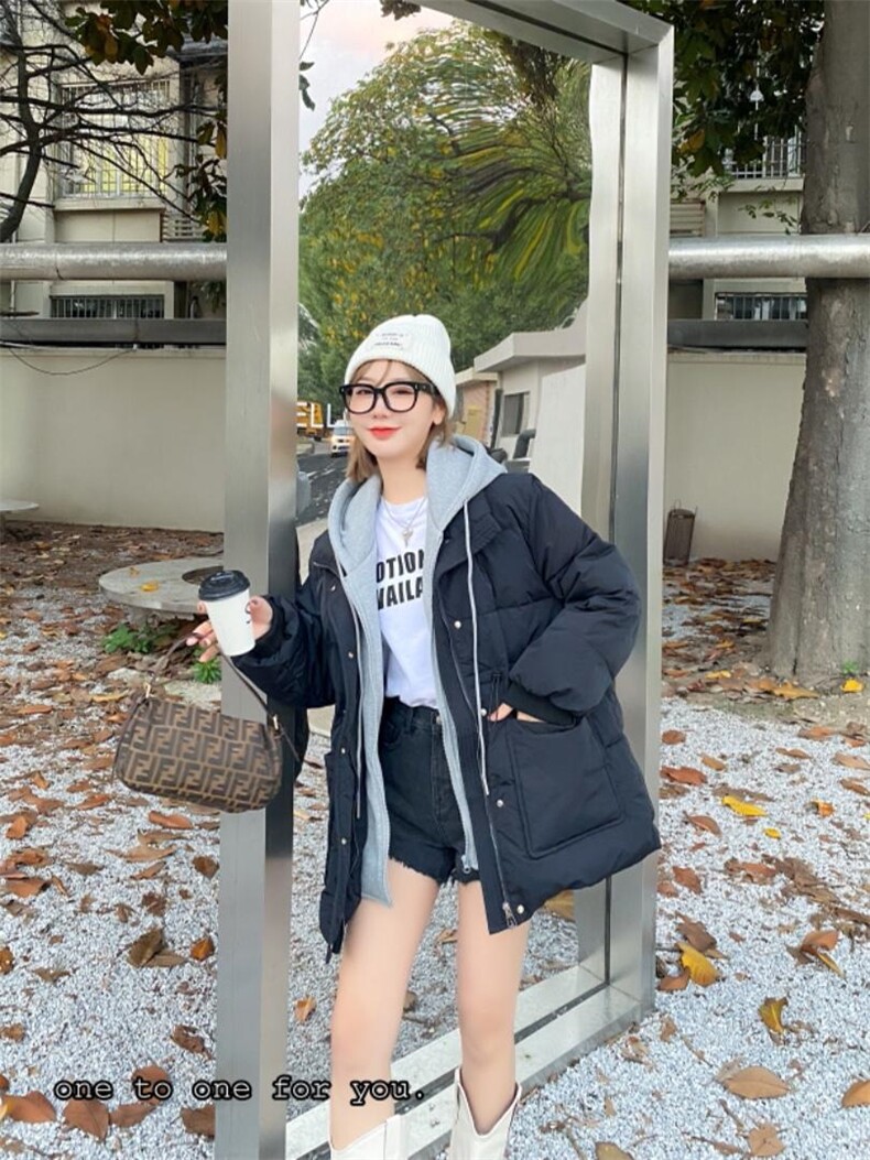 拼接羽绒服，女装羽绒服，one to one for you