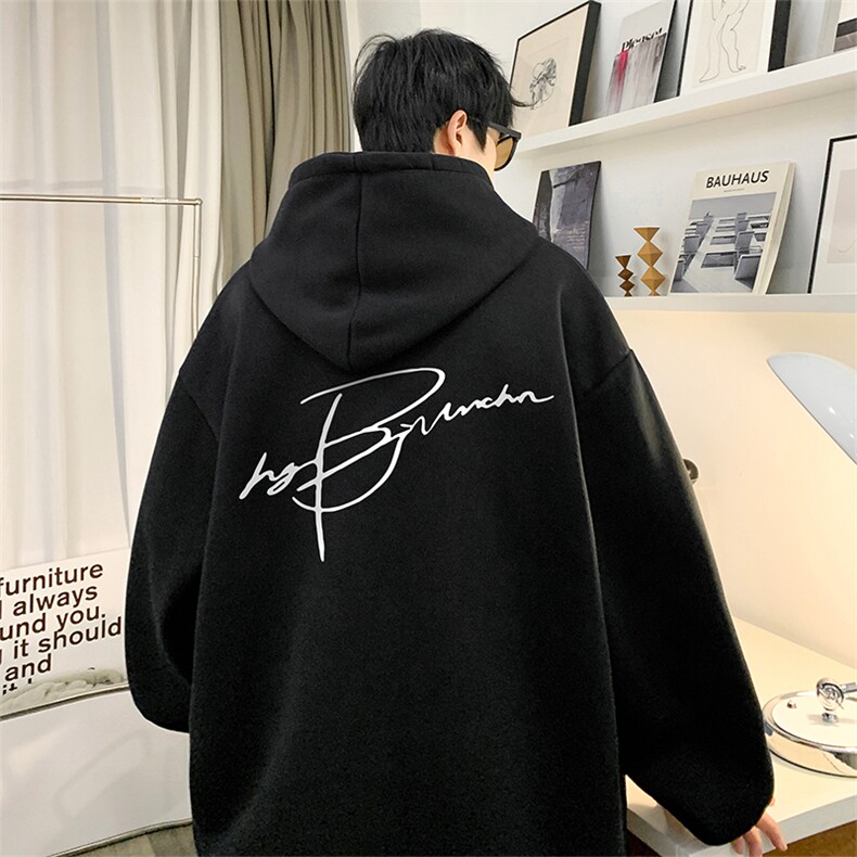 抖音得物供货可提供视频秋冬重磅美式宽松连帽卫衣DL1991,男装卫衣,电商A486