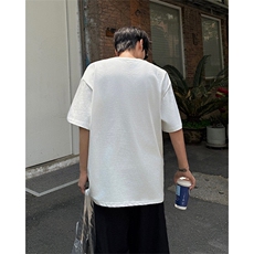 白色高级短袖男设计感小众cleanfit韩系上衣修身半袖慵懒风特P32，男装T恤，电商B319