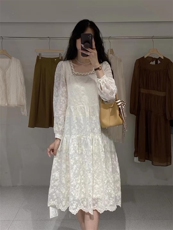 秋季新款蕾丝刺绣连衣裙，女装连衣裙，慕尚依依