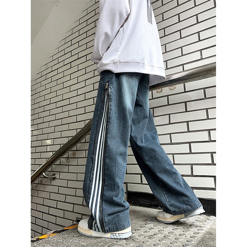 秋冬季美式高街牛仔裤男潮牌个性显高休闲裤G805/P50,男装牛仔裤,电商D202-1