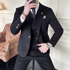 2026秋季新西装套装修身休闲商务三件套西服男士礼服KTZ1824-P325，男装西服套装，星座1105-3