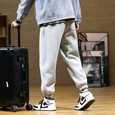 特批35裤子男士冬季加绒加厚宽松休闲哈伦裤男春秋束脚运动裤男，女装休闲裤，星座218-1（原230）