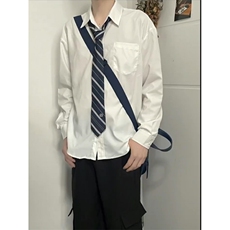 dk制服男打底衫高级感长袖衬衣dk衬衫男潮牌学院风，男装衬衫，星座1007（原301D）