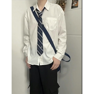 dk制服男打底衫高级感长袖衬衣dk衬衫男潮牌学院风图片
