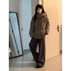 美式连帽pu皮棉服男女冬加厚保暖短款面包服情侣外套SMY6010，男装皮衣，星座208-5