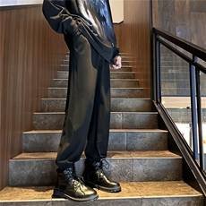 k1067-p35-限价49.9现货港风中性大码卫裤束脚，男装休闲裤，星座116