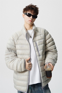 有90绒报告 印花轻便M-5XL大码白鸭羽绒服男78196P238控328图片