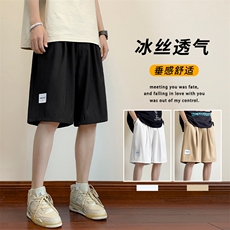 冰丝速干运动休闲时尚标志百搭垂顺五分薄款冰丝裤DK510-特批17，男装休闲裤，星座718-1