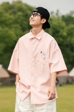 2024夏季新款cityboy大码链子挂坠短袖衬衫M-5XHC22275-特P25，男装衬衫，电商A022